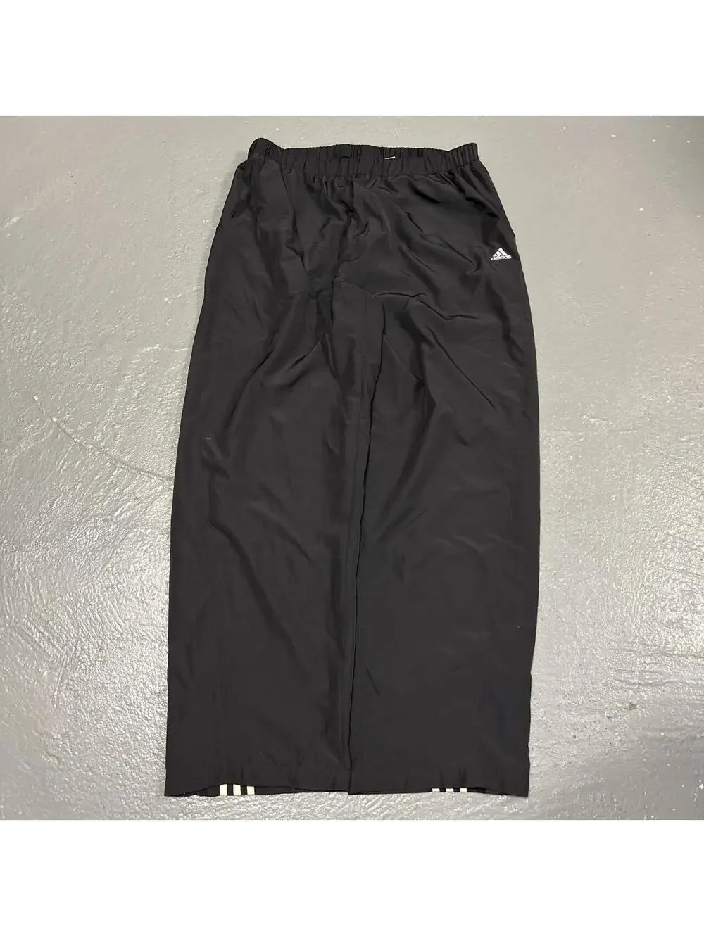 Y2K Adidas Black and White Baggy Trackpants